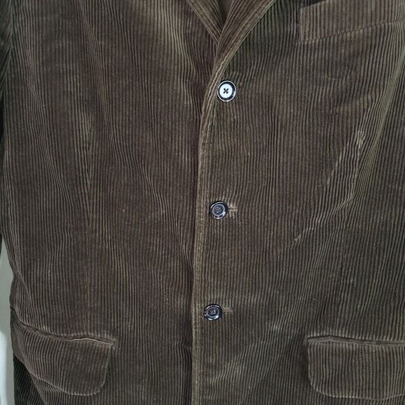 Vintage Polo Ralph Lauren Green 3 Button Corduroy Blazer Jacket Sz Men’s Medium - Picture 3 of 16